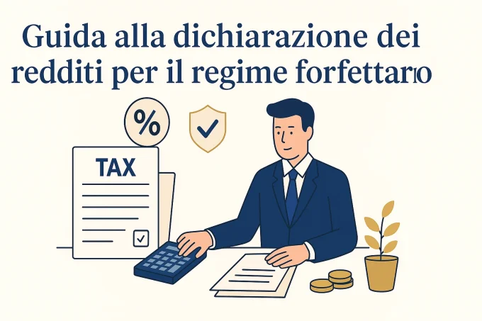 Infografica sulla guida alla dichiarazione dei redditi per il regime forfettario