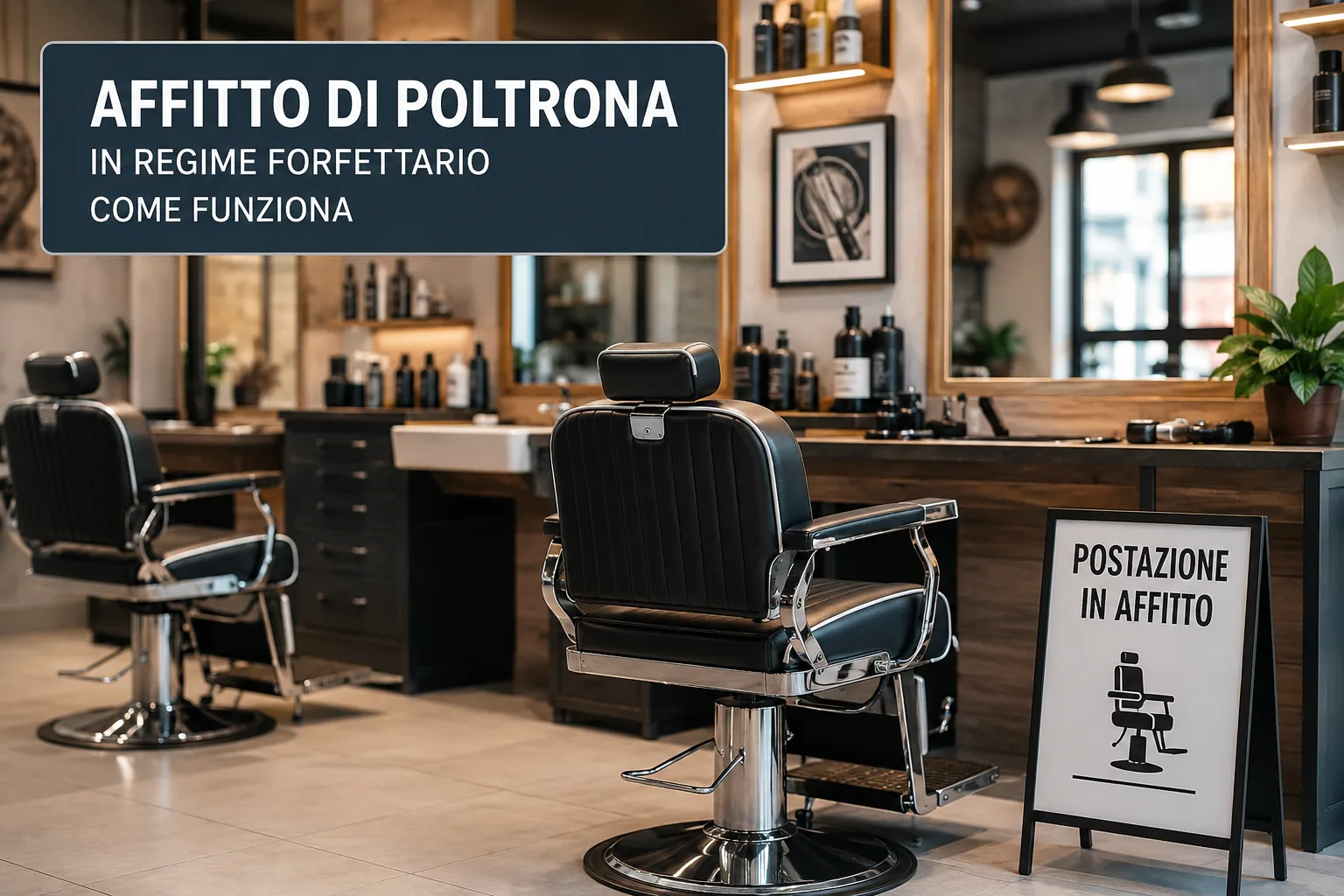 Affitto di poltrona in regime forfettario in un salone di barbiere