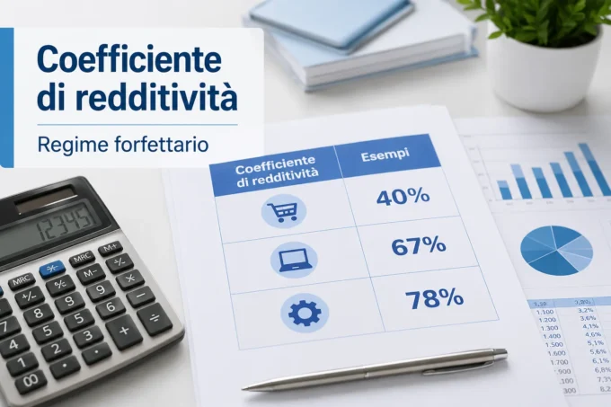 Calcolo del coefficiente di redditività nel regime forfettario con esempi al 40%, 67% e 78%