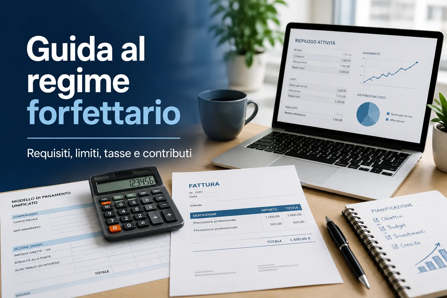Guida al regime forfettario con requisiti, limiti, tasse e contributi